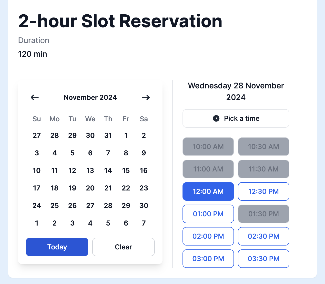 Schedule Conflict Prevention Interface